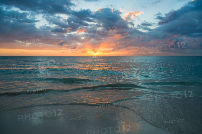 Sunset over sea. Jamaica.