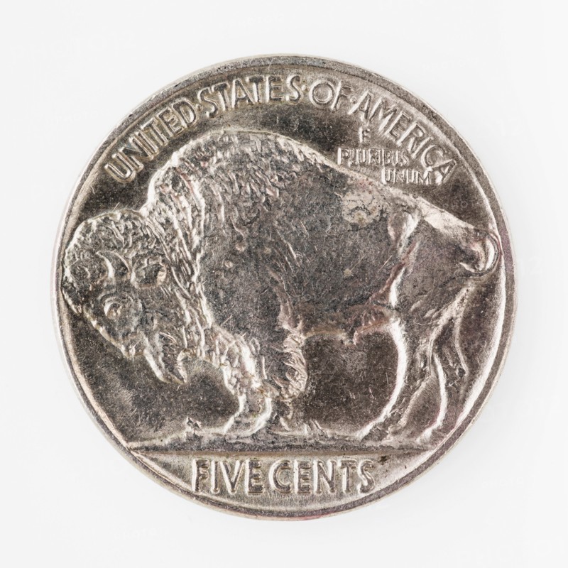 Studio shot of dollar coin.
