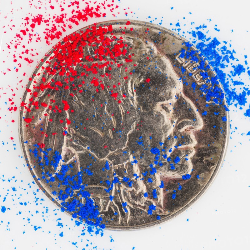 Studio shot of dollar coin.