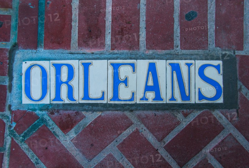 Close up of tile sign