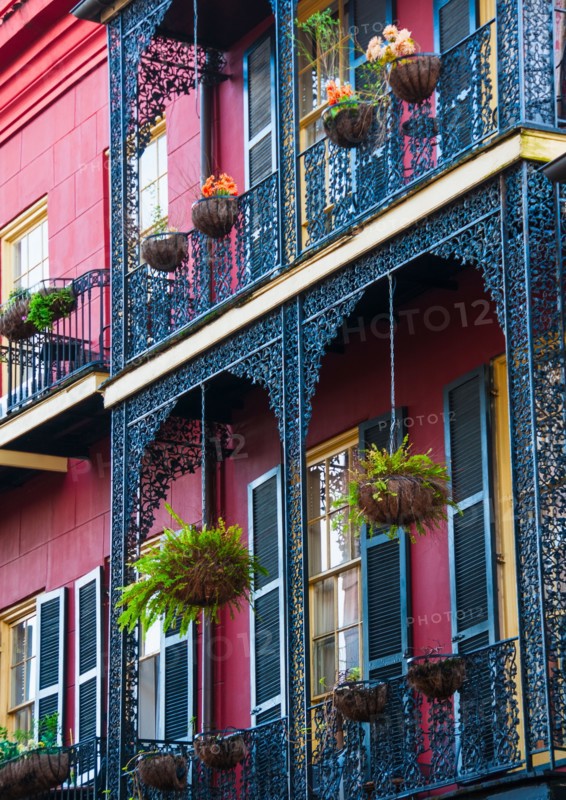 Low angle view of ornate balcony