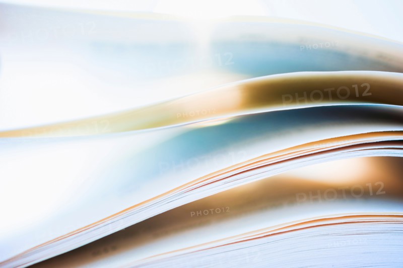 Book pages in motion.