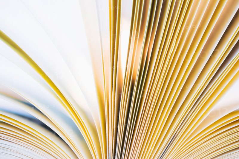 Book pages in motion.