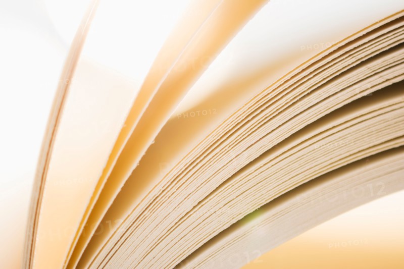 Book pages in motion.