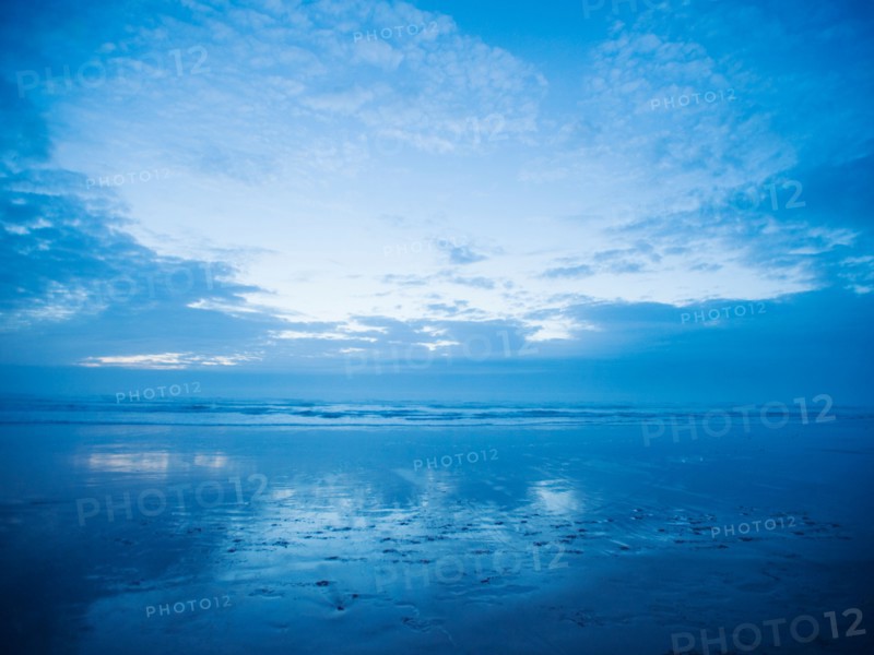 Sandy beach at sunset