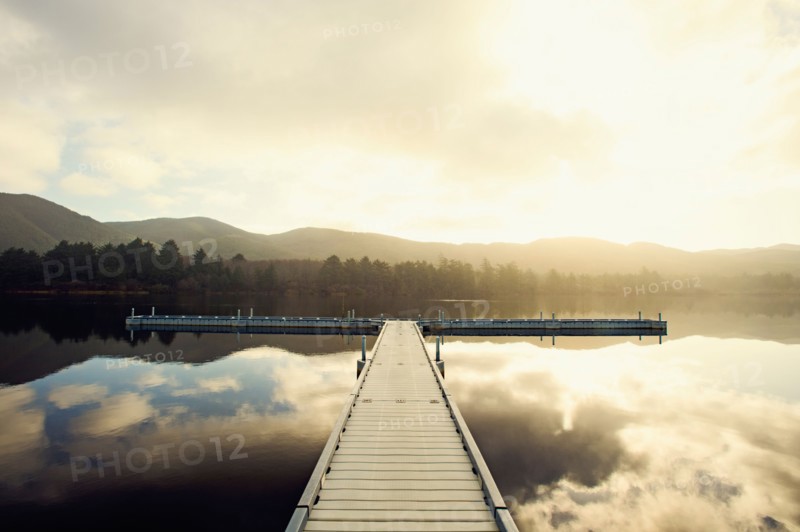 Landscape with sky reflected in water