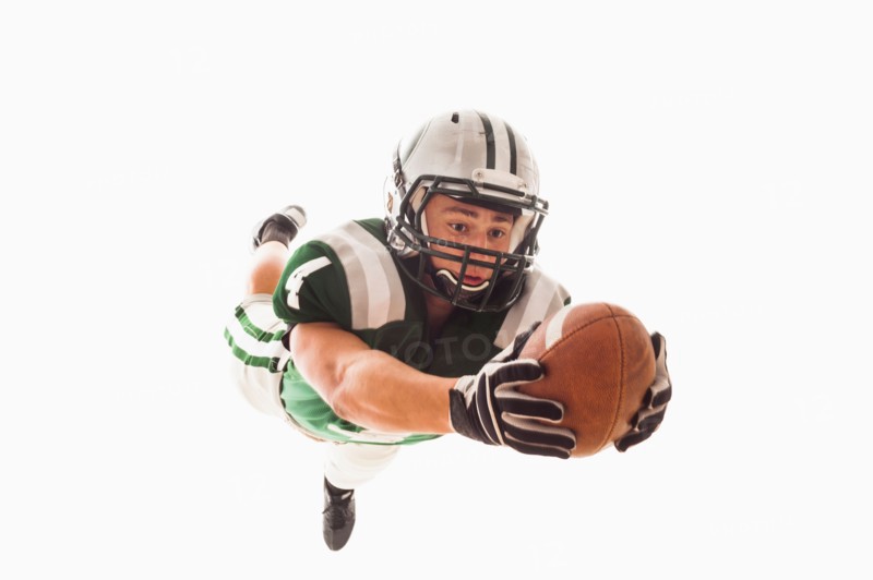 Portrait of American football player