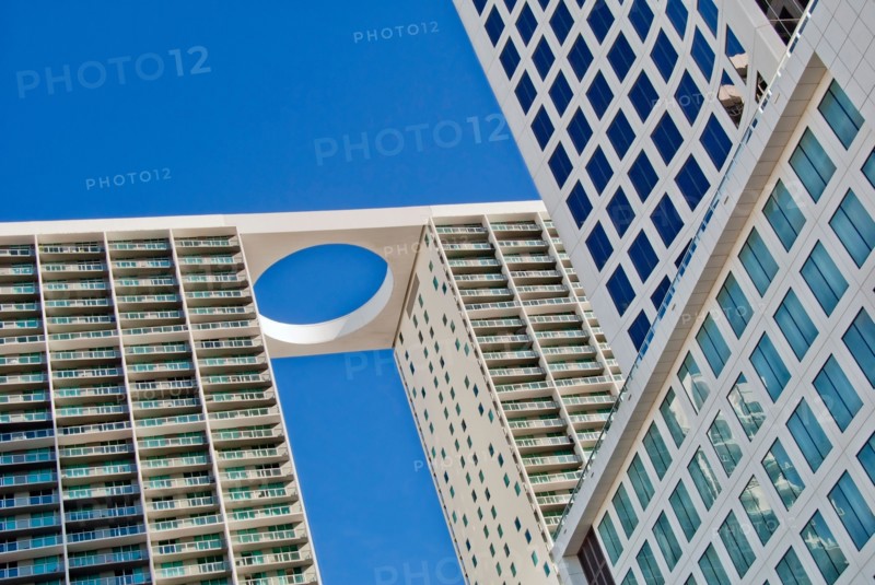 Low angle view of 500 brickell towers