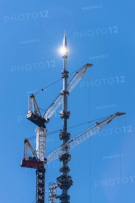 Freedom tower under construction.