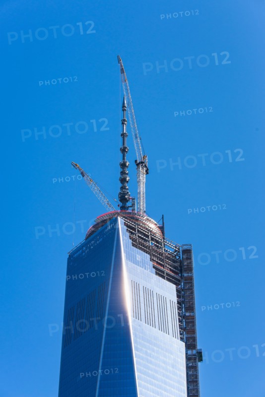 Freedom tower under construction.