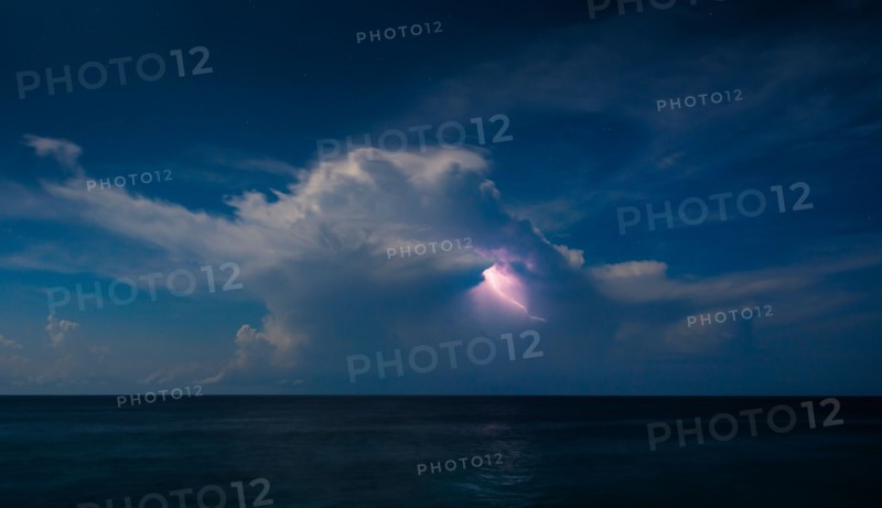 Jamaica. Dramatic sky with storm over sea.