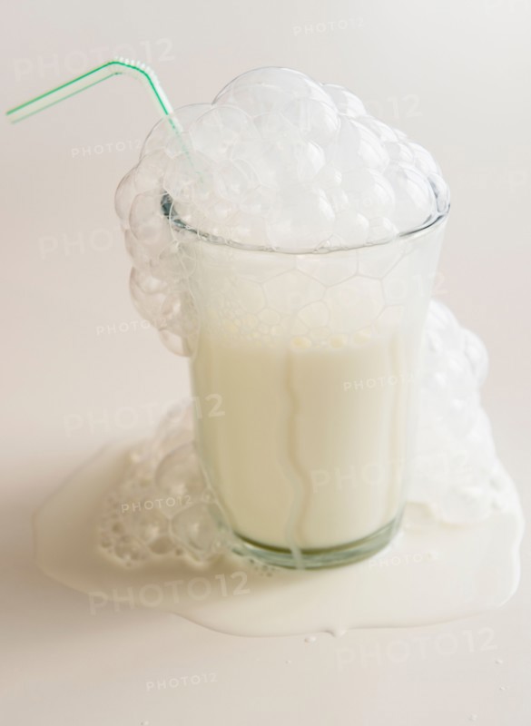 Studio Shot of spilled milk