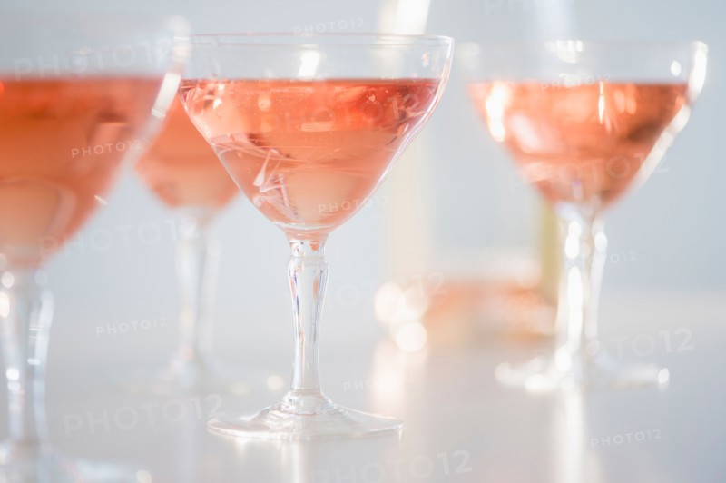 Studio Shot of rose champagne