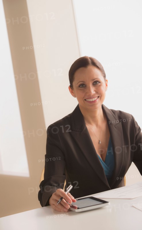 Portrait of mature woman toothy smiling