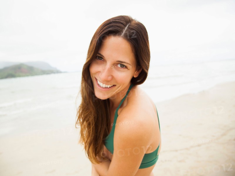 Portrait of young woman in swimsuit