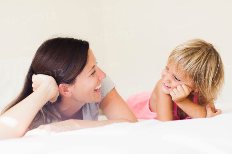 Portrait of mother with daughter (2-3)