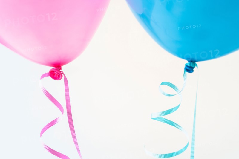 Studio shot of two balloons.