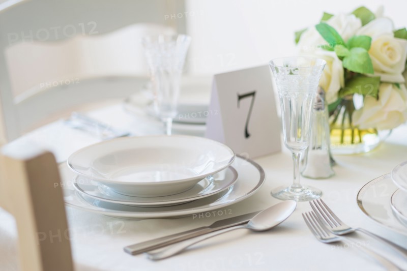 Close up of place setting.