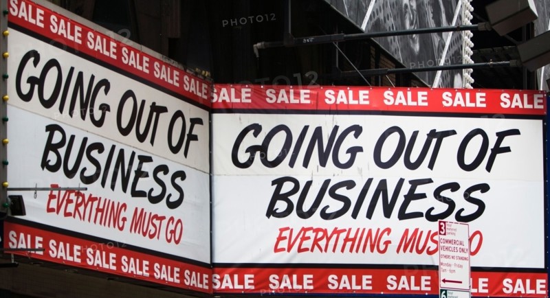 Going out of business sign
