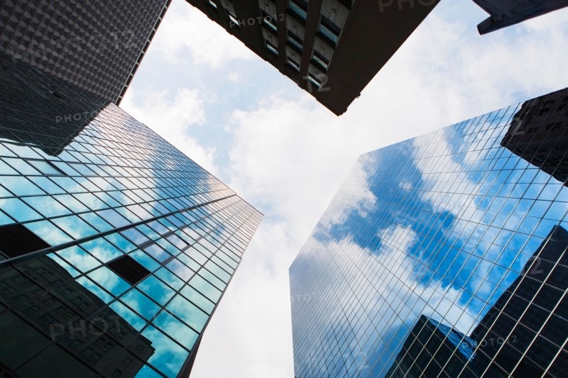Low angle view of skyscrapers