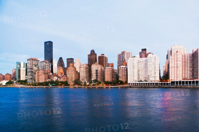 Cityscape at dusk