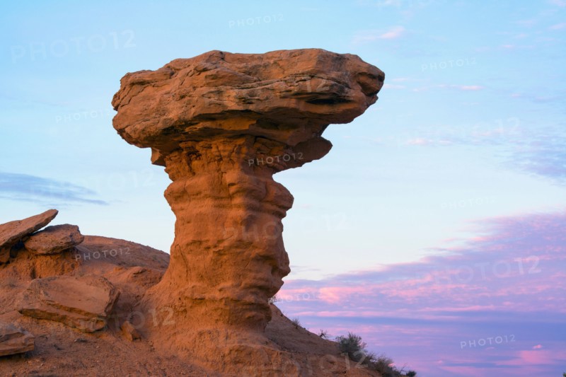 View of Camel Rock at sunrise