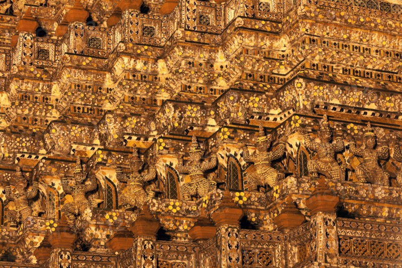 Detail of facade of Wat Arun Temple