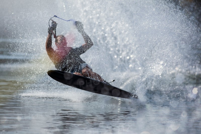 Man waterskiing