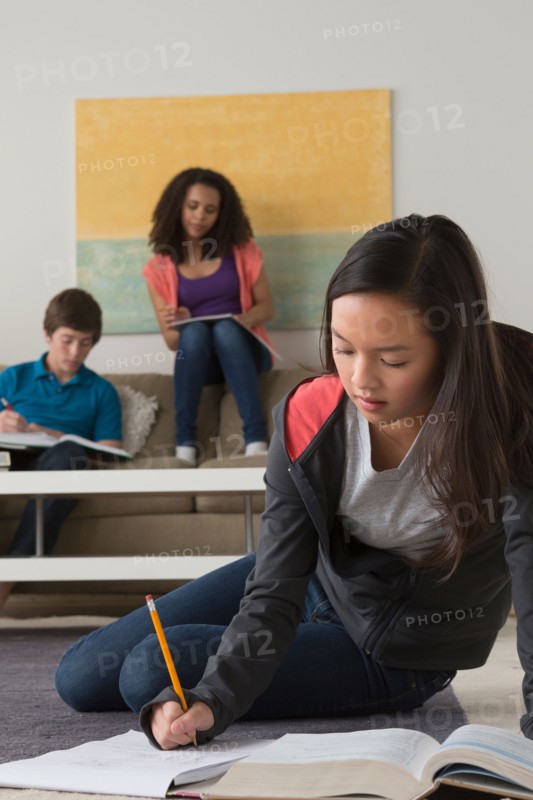 Children (12-13,14-15,16-17) at school