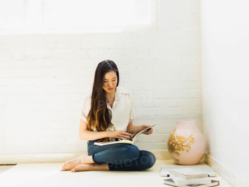 Young woman reading