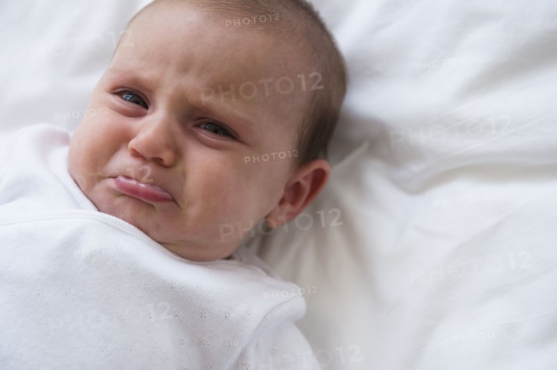 Baby girl (2-5 months) crying.
Photo : Jamie Grill