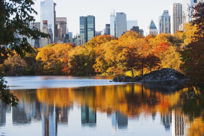 View of Central Park in autumn. USA, New York State, New York City.
Photo : fotog