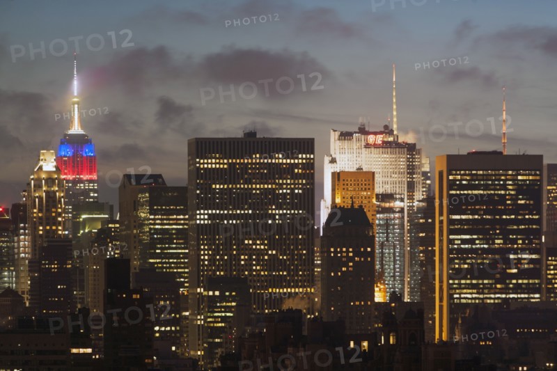 Skyline at dusk. USA, New York State, New York City.
Photo : fotog