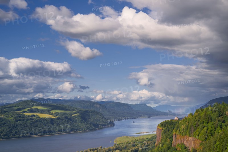 View of Columbia River. Columbia River Gorge, Oregon, Washington, USA.
Photo : Gary Weathers