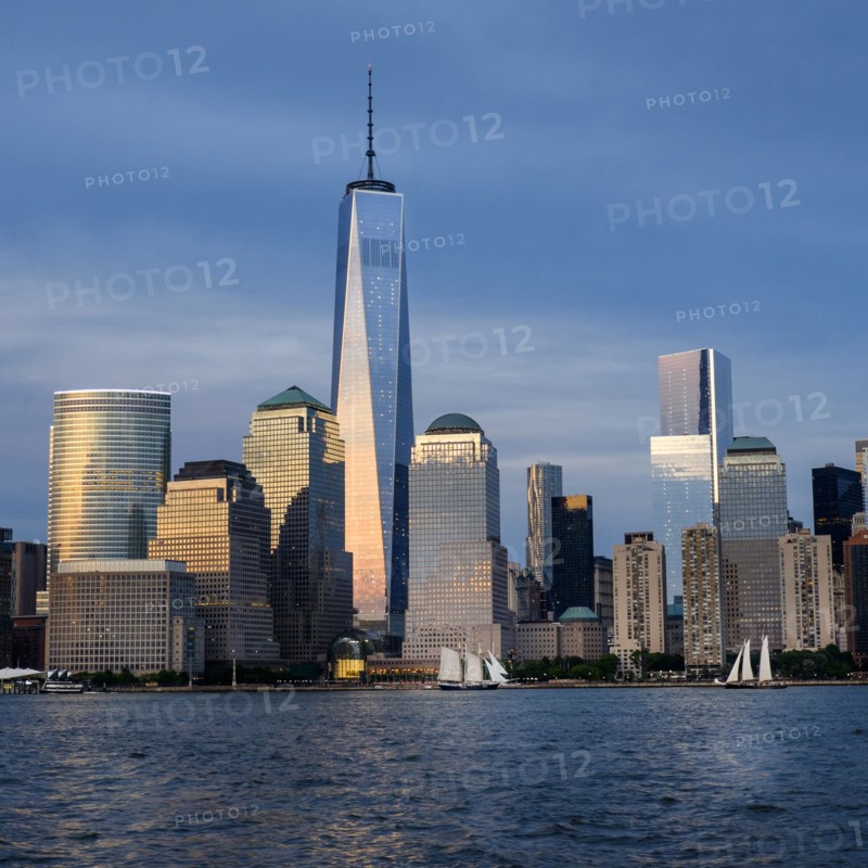View of Manhattan at sunset.