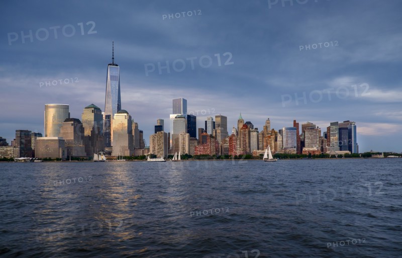 View of Manhattan at sunset.