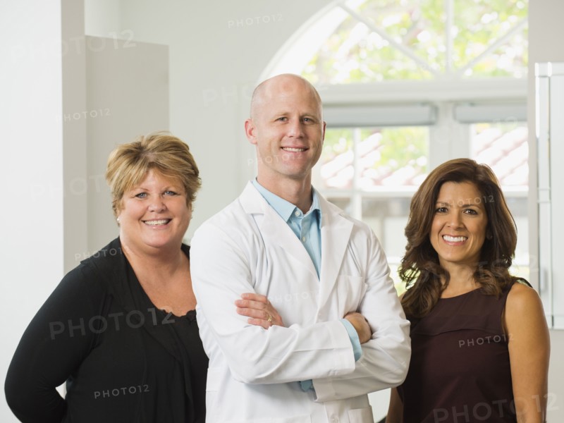 Portrait of dentist and assistants.