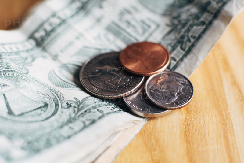 Studio shot of United States currency.
Photo : Kristin Lee