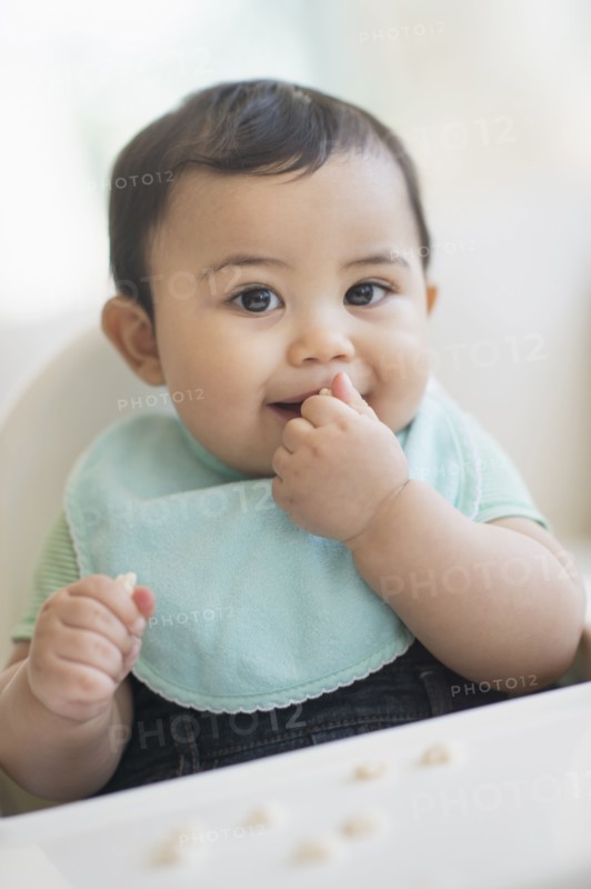 Portrait of baby boy (6-11 months).