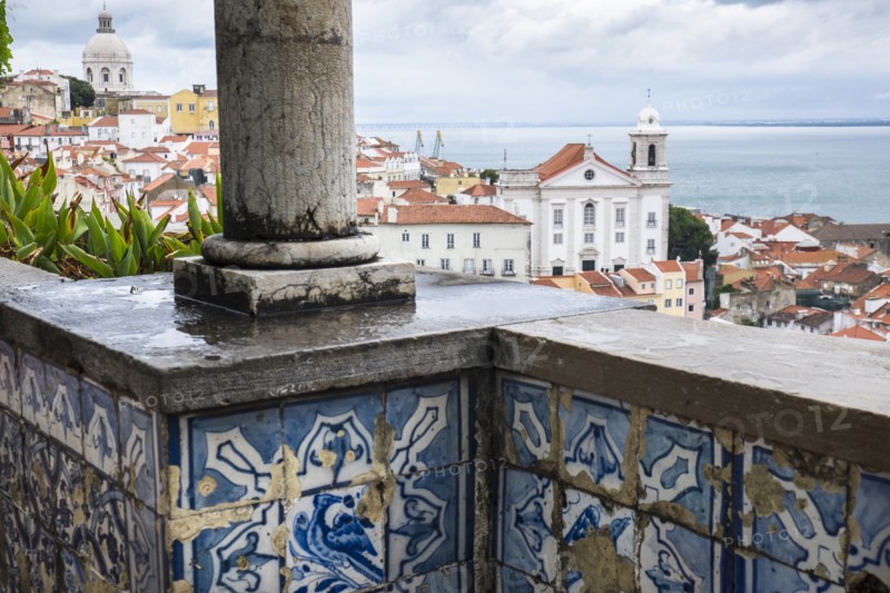View of Alfama district. Lisbon, Portugal.