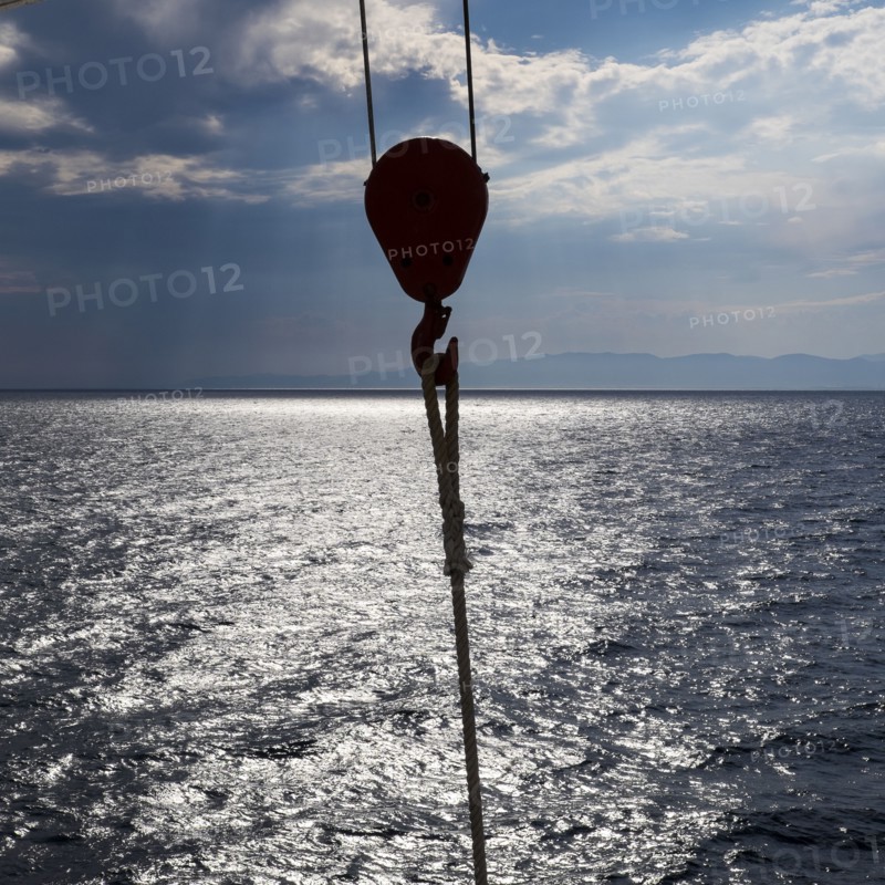 Ship's tackle, Mediterranean Sea. Mediterranean.