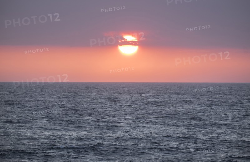 Sunset over sea, Mediterranean Sea.