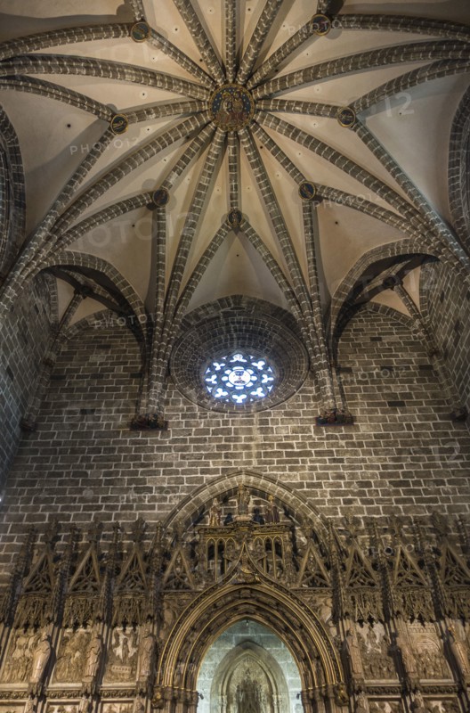 Interior of Santa Iglesia Cathedral. Valencia, Spain.