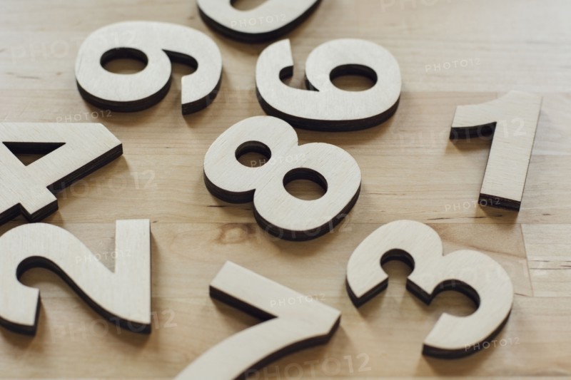 Wooden numbers