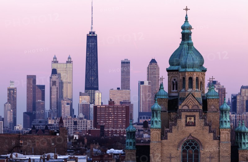 Saint Nicholas Ukrainian Catholic Cathedral and downtown district