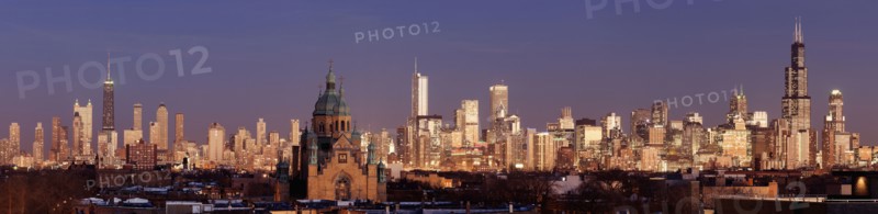 Panorama of city seen from west