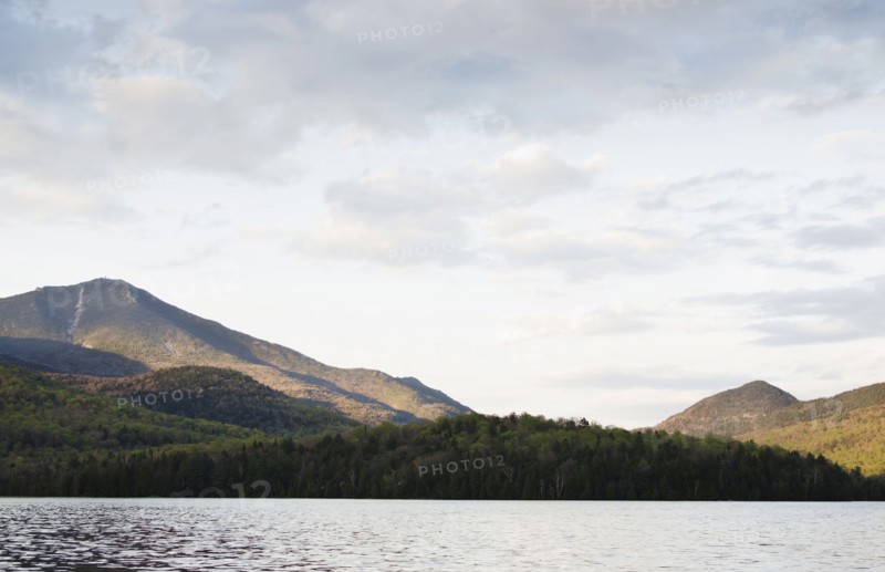 Lake Placid and mountains