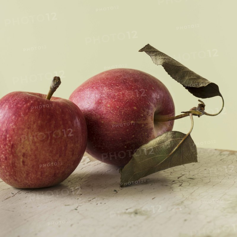 Studio shot of red apples.