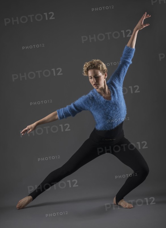 Studio shot of female ballet dancer.