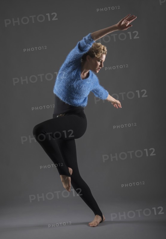 Studio shot of female ballet dancer.